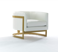 Canapé de détente de luxe en acier inoxydable doré, moderne, durable, écologique, avec revêtement en velours, design en forme de V pour la maison