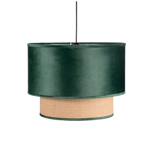 Lampada a Sospensione con 2 Schermi 1xE27 Verde 40x40 cm, Ideale per Illuminazione Decorativa in Spazi Moderni e Contemporanei. - Product Image 1