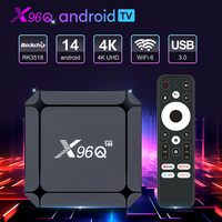 TV Box Original X96Q con Android 14, 2G de RAM, 16G de ROM, Chip RK3518, Ethernet de 100M, WiFi 6 de Doble Banda, Full HD, WiFi 4k, IPTV Box X96Q