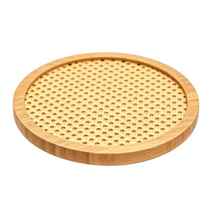 Bamboo Round <b>Storage</b> Tray For Desk Neatening And Organization - Product Image 4