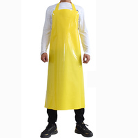 Vente en gros de bavette de travail en TPU imperméable robuste pour boucher, tablier sans manches lavable pour le nettoyage