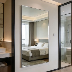 Asymmetric Pebble Shaped Frameless Bathroom <b>Mirror</b> Beveled Edge Organic Design Wall Mounted Modern Home Decoration Wholesale - Product Image 4