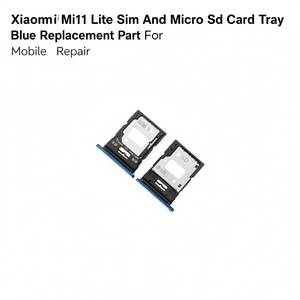 Bandeja para tarjeta SIM y Micro SD azul de repuesto para Xiaomi Mi11 Lite, pieza para reparación de teléfonos móviles - Product Image 2