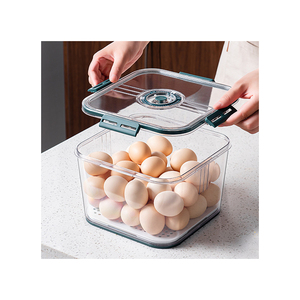 BPA-Free Clear Storage Boxes Stackable Refrigerator Bins Fridge Organizers With Lids