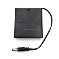 Support de boîtier de batterie 6V pour boîtier de batterie étanche en plastique AA 2AA 3AA 4AA 6AA 8AA support de batterie avec prise cc
