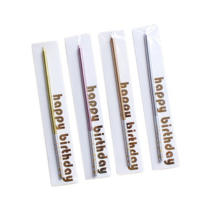 Huaming Bán Chạy Nến Hình Xoắn Ốc Chúc Mừng Sinh Nhật Kim Loại Dài Bó Sát Nến Đơn Gói Màu Vàng/Bạc Với Số Lượng Lớn - Product Image 3