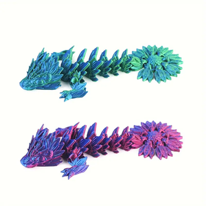 Modèle de jouet créatif unisexe imprimé en 3D, Chrysanthème Dragon Articulé, Ornement mobile tendance pour enfants - Product Image 1