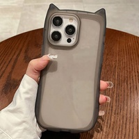 Mignonnes coques de téléphone en TPU souple Girly avec oreilles de chat pour iPhone 11 12 13 14 15 16 Pro Max Plus