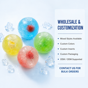 Bola de juguete sensorial transparente de hielo triturado con inserto de fruta, hecha a mano, para regalos y venta al por mayor - Product Image 4