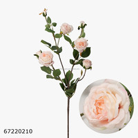Kunstzijde Camellia Enkelstam Realistisch Hoge Simulatie Lichtroze Rood 73cm Pasen Bruiloft Kerst Huisdecoratie