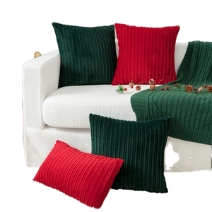 Custom Design Solid Supersoft Faux Fur Handmade Embroidered Modern <b>Christmas</b> Home Hotel <b>Throw</b> Pillow Cushion Cover Zipper - Product Image 1