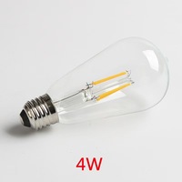 Ampoule LED Edison vintage E27 ST64 2W 4W 6W 8W 10W lumière blanche chaude pour le bureau