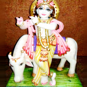 Estatua de Mármol del Dios Religioso Krishna - Product Image 1