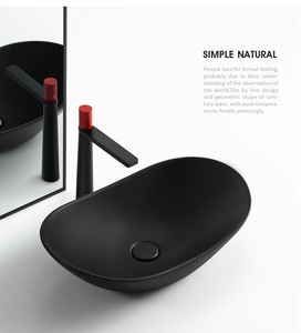 Vasque européenne noire mate pour lavabo - Product Image 2