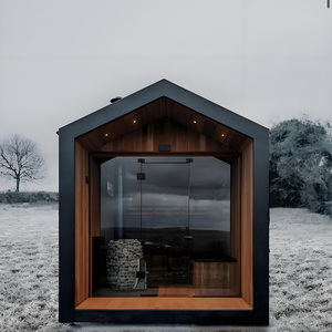 Sauna Spire Extérieur Moderne et Élégant pour 6 Personnes, Luxe Électrique Écologique, Fonction Infrarouge Lointain, Bois Massif pour Villas - Product Image 1