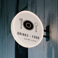 LC Sign Outdoor Led Light Box Sign Board Blade Double Side Sign for Thin Led Light Box Round Box