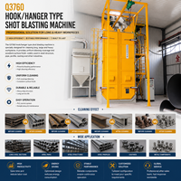 Machine de sablage pour le traitement des pièces avec porte-roue rotatif, nettoyage automatique des moteurs, monorail haute rigidité, finition industrielle