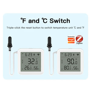 Capteur de température et d'humidité Tuya avec sonde externe, hygromètre intelligent Zigbee pour réfrigérateur, piscine, thermostat, alarme - Product Image 4