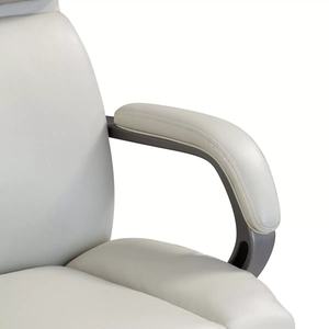 Chaises de visiteurs pivotantes réglables en hauteur en similicuir gris confortable, couleur personnalisable, <span class=keywords><strong>correcteur</strong></span> de posture réglable - Product Image 5
