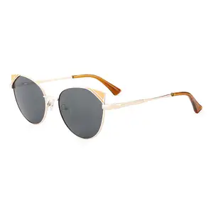 Trendy Fashion Cat's Eye Design Sun Glasses Custom Colorful Metal Frame Cateye Shades Sunglasses