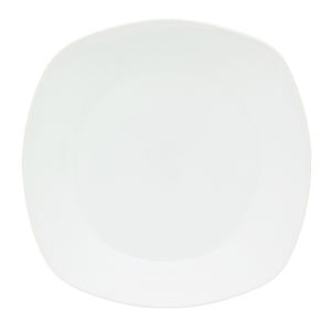 Assiette à dessert ZEN QUADRO LINE en porcelaine blanche, diamètre 20CM - Product Image 1