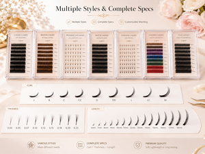 Extensions de cils naturelles de qualité supérieure avec plusieurs options de courbure pour les services de maquillage en salon - Product Image 4