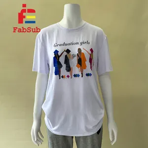 Precio de fábrica 100% Camiseta de poliéster Impresión personalizada Camisetas de color pastel de poliéster liso para impresión por sublimación