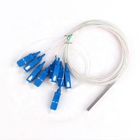 Harga pabrik 1x8 tanpa spliter konektor ftth 1:8/16/32/64 pemisah serat optik PLC