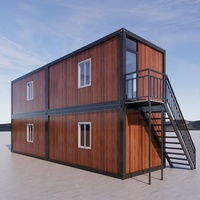 Bâtiment de bureau préfabriqué sur mesure en usine, conteneur de luxe préfabriqué de 40 pieds, maison conteneur en kit à 2 étages