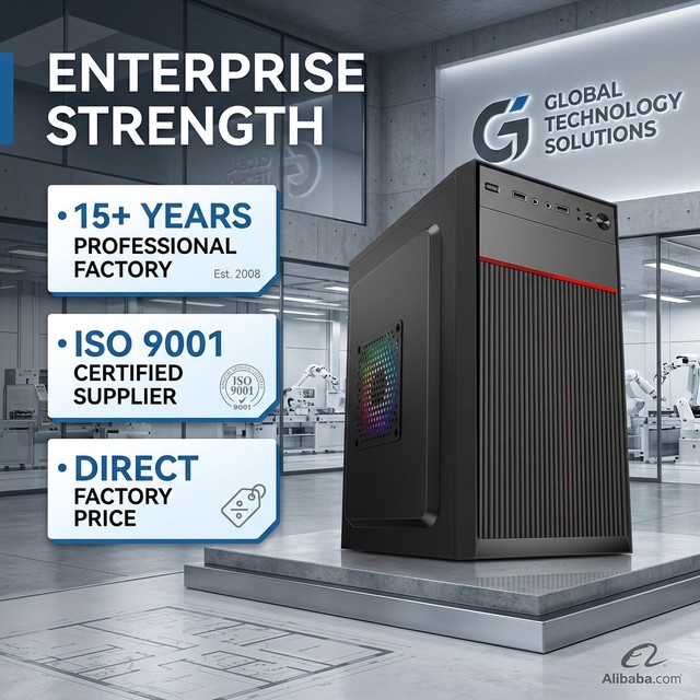 High Quality Office Computer Case Micro ATX Desktop Computer Cases & Tower Mid Tower Office Work Station Desktop PC Case