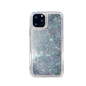 Antiman Liquid sequin glitter Phone shell quicksand case For iphone 14 apple 13 pro Max soft edge funny cell phone accessories
