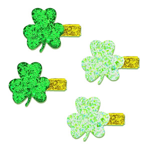 St. Patrick’s Day Hair Clips for Women Girls Green Shamrock Clover Bow Hair Clips, Irish Festival Hair Accessories - Product Image 1