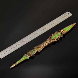 ดาบแกะสลักฮั่วหยู่เฮา ผู้พิทักษ์วิญญาณ ขนาด 30 ซม. ทำจากโลหะทั้งชิ้น ของสะสมจากอนิเมะตัวละครดูหลัว อาวุธจำลองสำหรับงานฝีมือโลหะ - Product Image 4