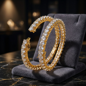Luxury Brass Gold Plated Cubic Zirconia <b>Ruby</b> Stone Bangles Pair Indian Bridal AD CZ Jewelry Hand <b>Bracelet</b> For Women - Product Image 2