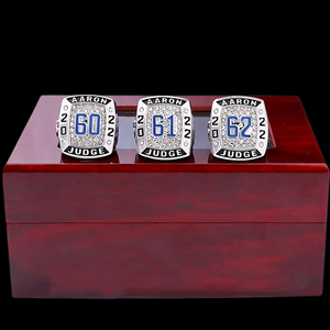 Anillo de Campeón de Béisbol MLB de los Yankees de Nueva York <span class=keywords><strong>2022</strong></span> de Aaron Judge (60, 61, 62 HR) con Zirconia Iced Out - Venta al por Mayor - Product Image 6