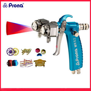 Pistolet de pulvérisation à double buse <span class=keywords><strong>Prona</strong></span> MRS-2R 1,3 mm, pistolet de pulvérisation à air à double tête, pistolet de pulvérisation de peinture nano chrome haute pression HVLP - Product Image 5