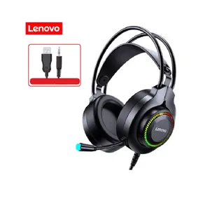 Levono G20 RGB Lampu Usb, Headset Gaming Berkabel Komputer Musik dengan Mikrofon