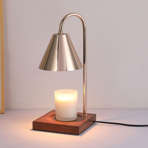 Herramientas de aromaterapia sin fuego Lámpara calentadora de velas de atenuación temporizada Cabecero de dormitorio Calentador de velas eléctrico con base de mármol - Product Image 5