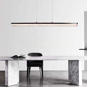 Lámpara de Araña de Diseño Italiano de Alta Gama para Comedor, Moderna, Minimalista, de Cobre, Lámpara Colgante Creativa de Tiras para Comedor - Product Image 2