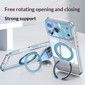 <span class=keywords><strong>Coque</strong></span> de protection magnétique transparente bicolore à pression à chaud pour <span class=keywords><strong>iPhone</strong></span> 17 Pro Max avec support intégré - Product Image 3
