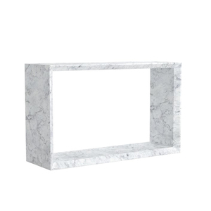 Base cuadrada de mármol blanco de carrra italiana, 100% natural, moderna, estrecha, para pasillo, <span class=keywords><strong>consola</strong></span> de mesa - Product Image 1