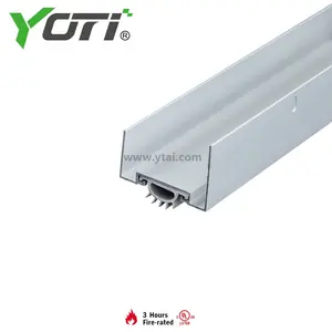 YDS108 Aluminium-Türschuhe mit grausem Vinyl-Einsatz U-förmiger Schrank-Tür Boden Schuhausdruck