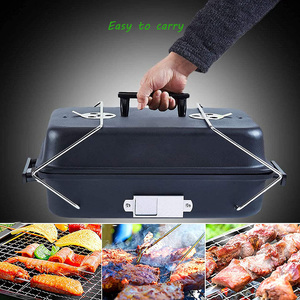Poêle à charbon de bois QUEENKNOW, gril de <span class=keywords><strong>barbecue</strong></span> portable pliant pour l'extérieur, poêle de <span class=keywords><strong>barbecue</strong></span> en carbone pour <span class=keywords><strong>barbecue</strong></span> portable - Product Image 5