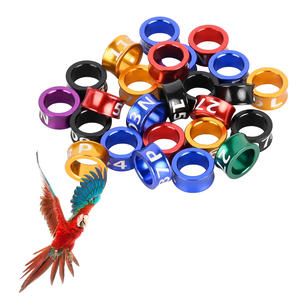 Bagues de pied pour oiseaux/papillons en aluminium écologique, fabrication directe, accessoires, logo personnalisé, support MOQ100PCS - Product Image 1