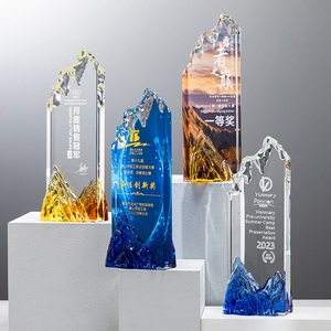 Nuevo diseño, premio <span class=keywords><strong>de</strong></span> impresión en Color creativo <span class=keywords><strong>de</strong></span> alta calidad, trofeo <span class=keywords><strong>de</strong></span> cristal, placa <span class=keywords><strong>de</strong></span> regalo <span class=keywords><strong>de</strong></span> negocios, diseño <span class=keywords><strong>de</strong></span> pico <span class=keywords><strong>de</strong></span> montaña - Product Image 4