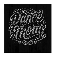 Modèle de strass DANCE MOM, design scintillant pour la danse, effet de strass dispersés pour les pom-pom girls, transfert de paillettes