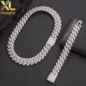 2026 Hip Hop 20mm Chunky Cuban <b>Chain</b> Necklace for Men <b>Iced</b> Out CZ Zircon Copper Anti-Tarnish Gift Fashion Jewelry - Product Image 2