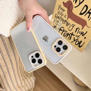 Khung hai trong một màu tương phản cong TPU + Acrylic mùa hè đơn giản phong cách Ins thích hợp cho iPhone 16 15 14 13 Pro Max - Product Image 5