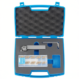 Outil de tournage externe Fervi avec inserts, ensemble de 10 pièces pour l'usinage des métaux - Product Image 2