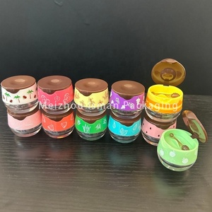 ISMAN Contenants vides pour baume à lèvres (pastèque, pomme), emballages mignons pour gommage à lèvres, pots à crème au miel avec cuillère et brosse 6g - Product Image 3